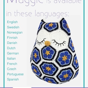 CROCHET PATTERN Maggie the African Flower Owl Crochet Pattern image 6