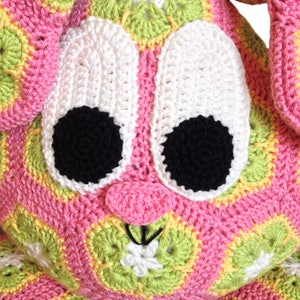 CROCHET PATTERN Easter Bunny of African Flowers image 2