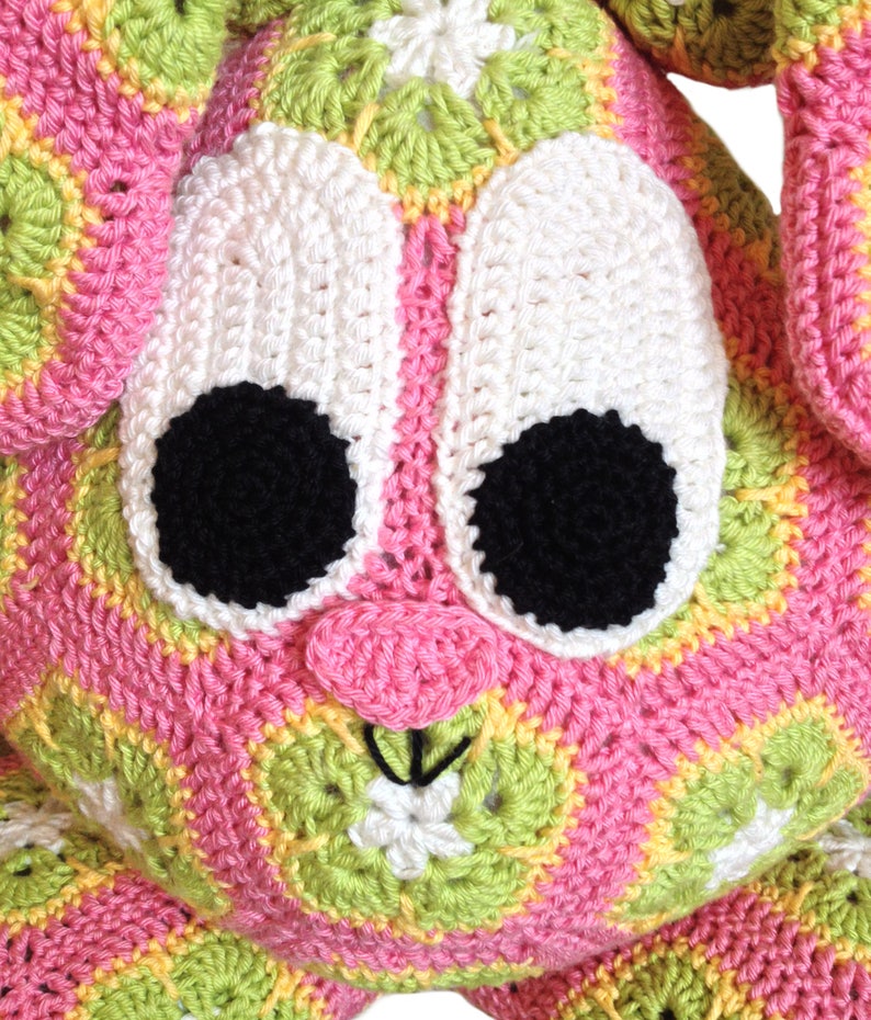 CROCHET PATTERN Easter Bunny of African Flowers image 2