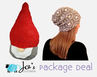 Crochet Pattern - Nisse the Gnome and FOR FREE the African Flower Hat