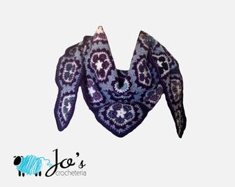 Crochet Pattern - African Flower Scarf