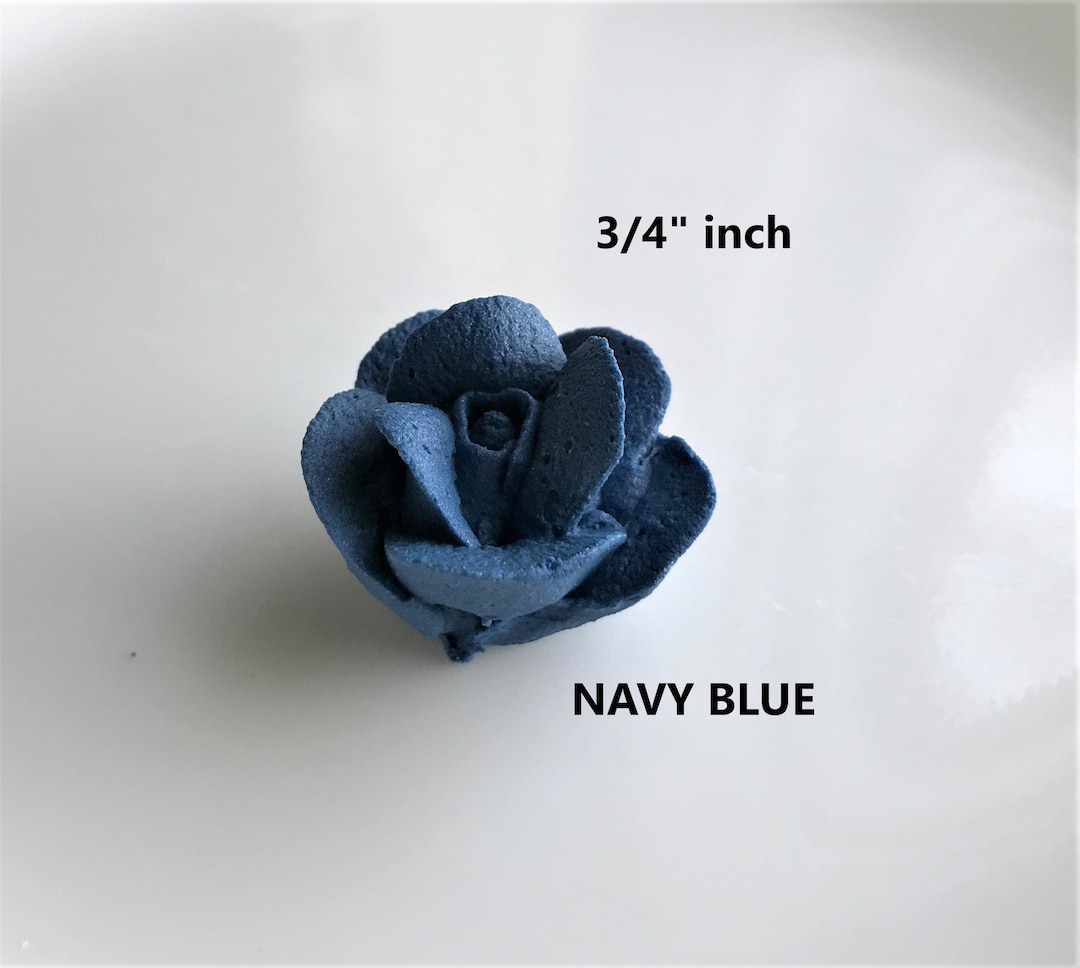 25 3/4 Inch Edible Small Royal Icing Flower Sugar Rose Etsy