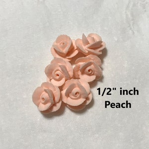 25 - 1/2&quot; inch Edible &quot;toothpick&quot; Rose, Flower, Edible Topper, Decoration, Royal Icing Flower, Cake Topper, Sugar Flower, Wedding Flower