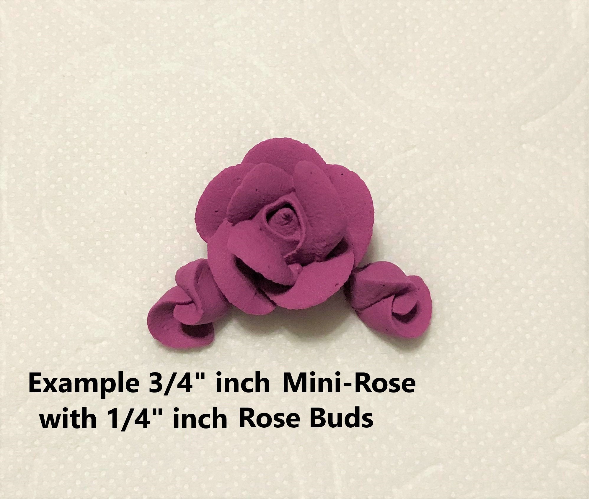 25 3/4 Inch Edible Small Royal Icing Flower Sugar Rose Etsy