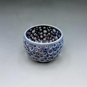 Sapphire Blue Porcelain Candle Holders