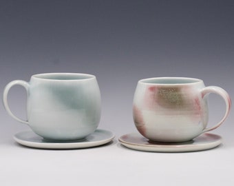 Tazas de té y platillo