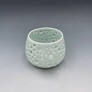 Ice Blue Porcelain Candle Holders