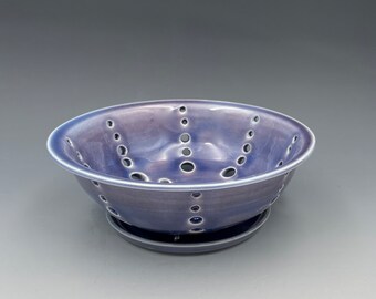 Purple Berry Bowl and Saucer