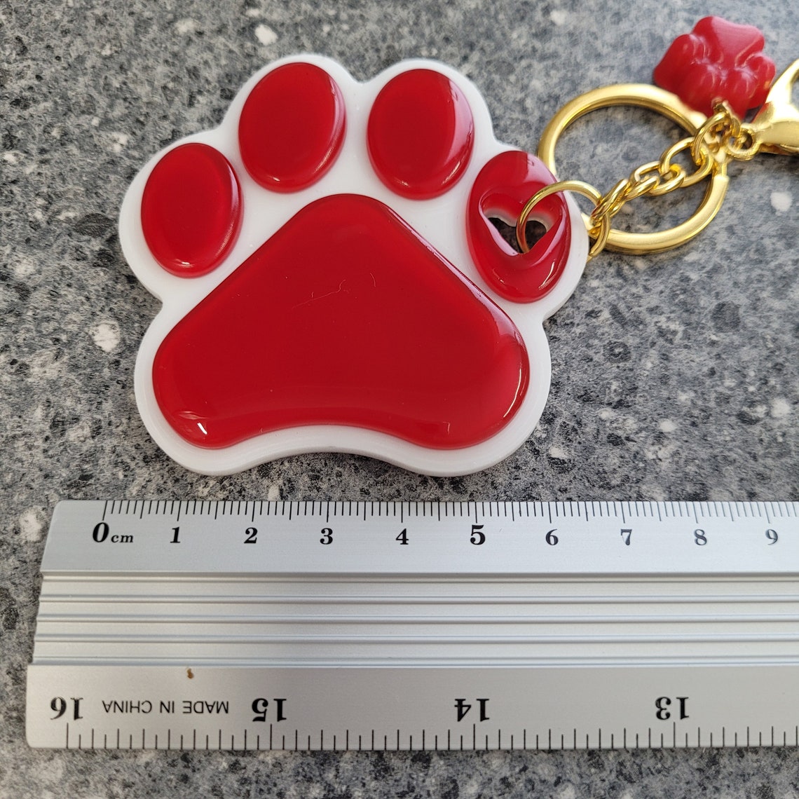 Paw Print Keyring Personalised Pet Key Chain Dog Dad Gift Etsy