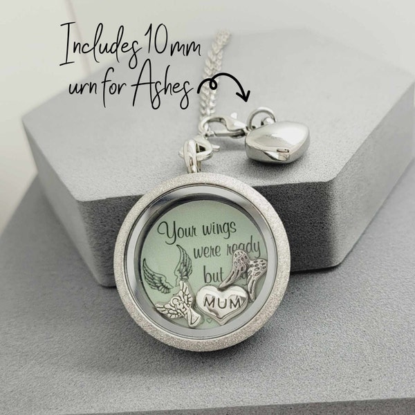 Cremation Jewellery, Ashes Keepsake, Memorial Necklace, Sympathy Gift, In Remembrance, Sympathy Charm Locket, Keepsake Pendant For Loss