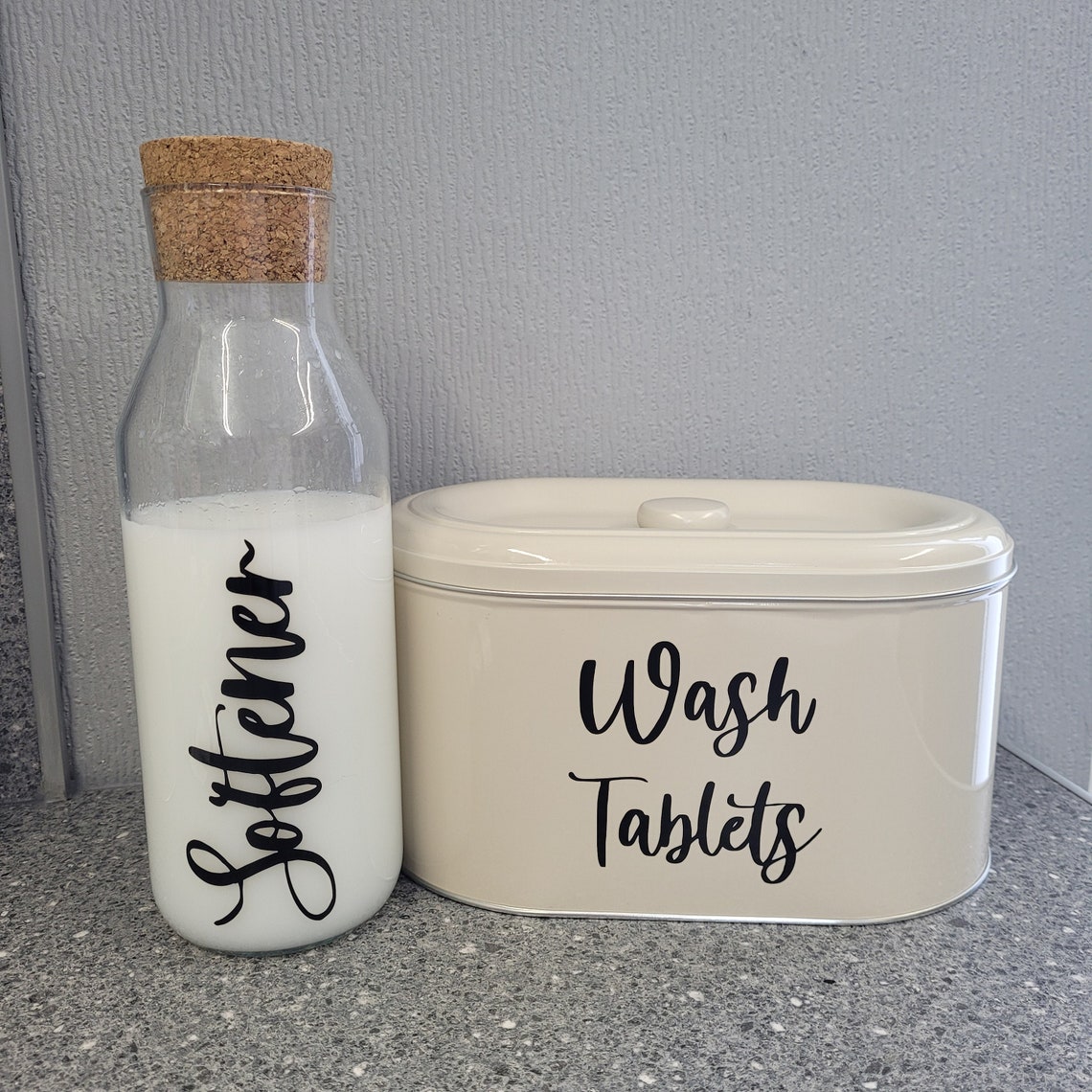 Personalised Laundry Storage Tin Laundry Tablets Storage Etsy