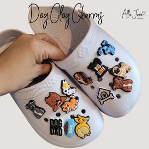 Dog Owner Clog Charms, Pet Slider Decoration, Animal Shoe Charms, Pug, Boxer Dog, Best Friend, Cute Dog Shoe Charms For Kids