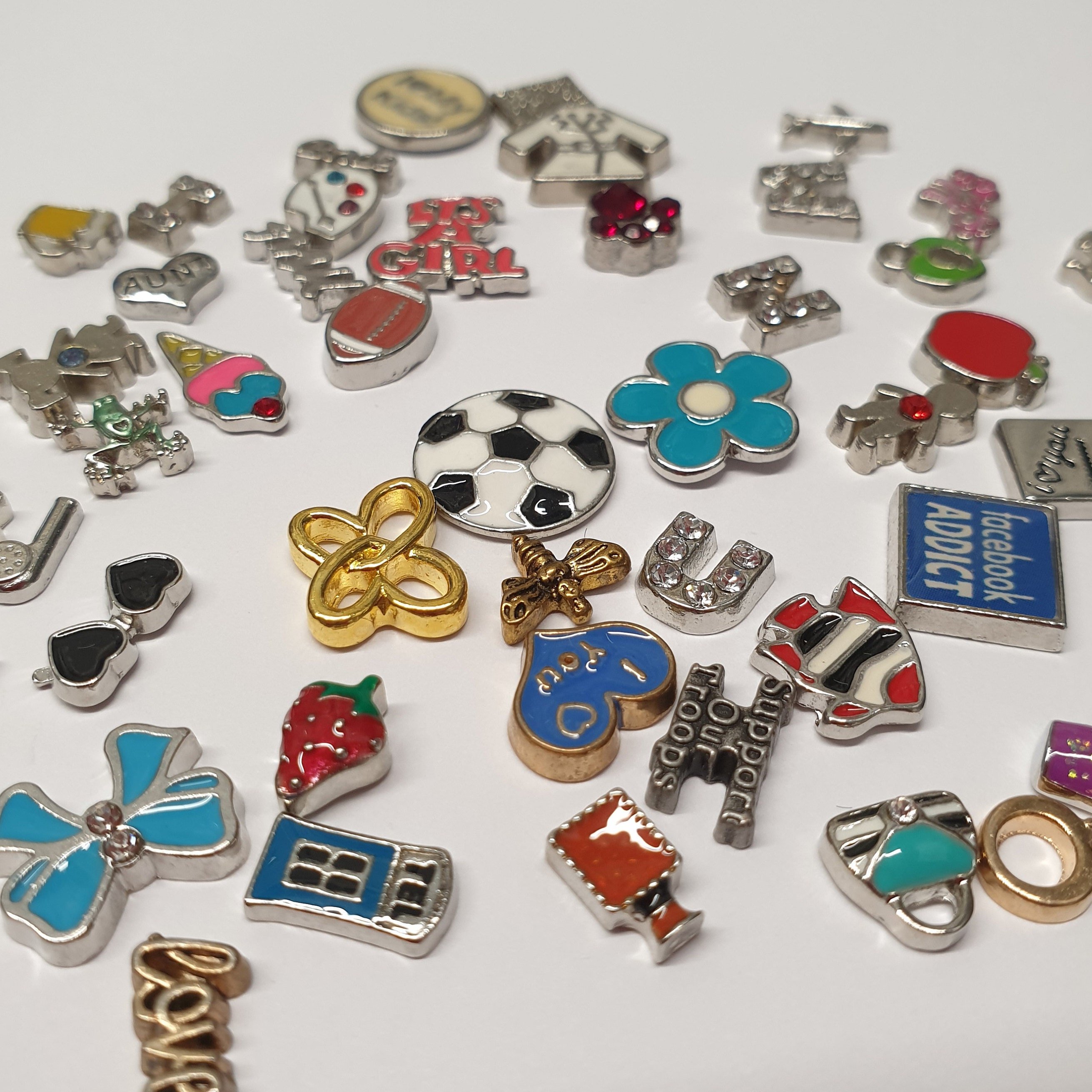 Mix of Floating Locket Charms Memory Locket Charms Petite Charms