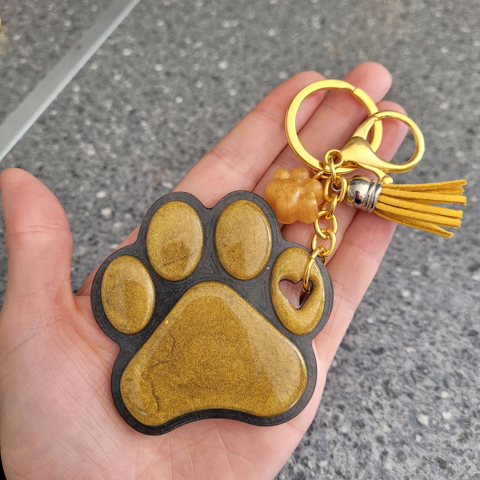 Paw Print Keyring Personalised Pet Key Chain Dog Dad Gift Etsy