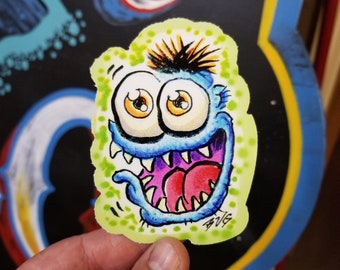 Sticker kustom kulture, monstre étrange BoVanGo hot rod art sticker