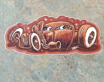 Sticker autocollant Rat Rod Truck Weirdo Monster sticker hot rod rat look vintage voiture camion vélo