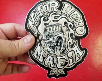 Motor head mafia weirdo sticker Bo Van Go hot rod Kustom Kulture Lowbrow 219