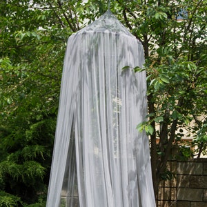 Light GRAY Baldachin -   Tulle Canopy, Crib  Bed Mesh Canopy, Nursery canopy, Bed canopy, Play room canopy, Hanging Canopy, Nook