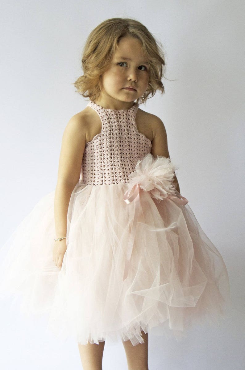 Baby Girl Tutu Dress. Baby Flower Girl Tulle Dress with Lace Etsy