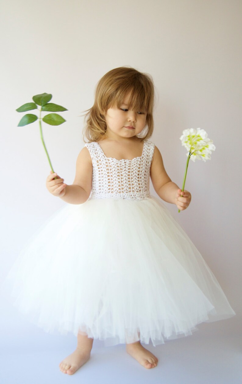Ankle Length Baby Girl Tutu Dress. Flower Girl Tulle Dress Etsy