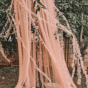TULLE CANOPY with frills | BALDACHIN  |  Play Canopy | Crib Canopy |  Nursery canopy| Bed canopy