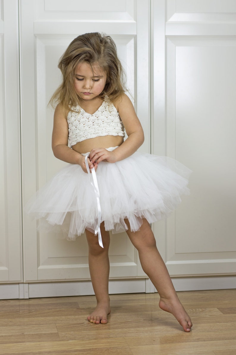 Crochet Lace Crop Top and Tutu Skirt Set Etsy