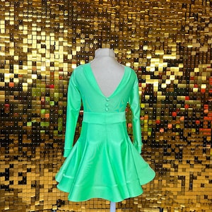 AY_dance Modern Ballroom Und Latein Tanz Kleid ( Set bestehend aus Trikot und Rock)