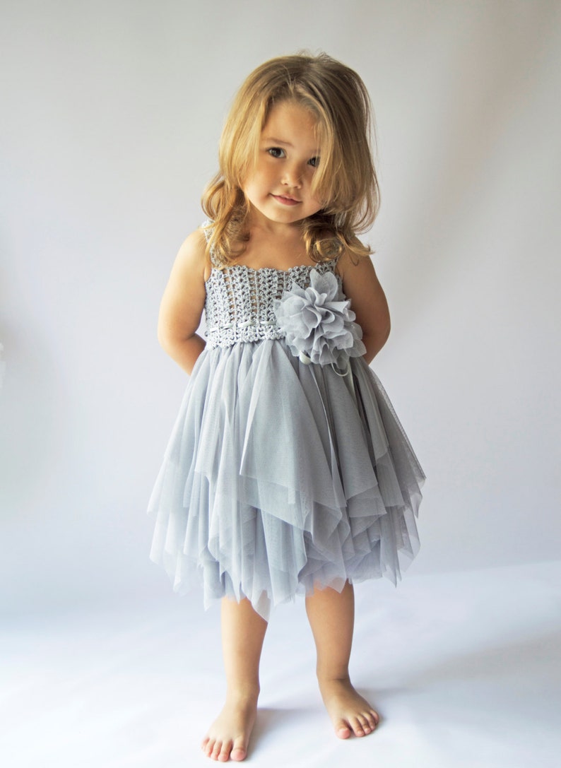Baby Tulle Dress With Stretch Crochet Top and Playful Tulle - Etsy