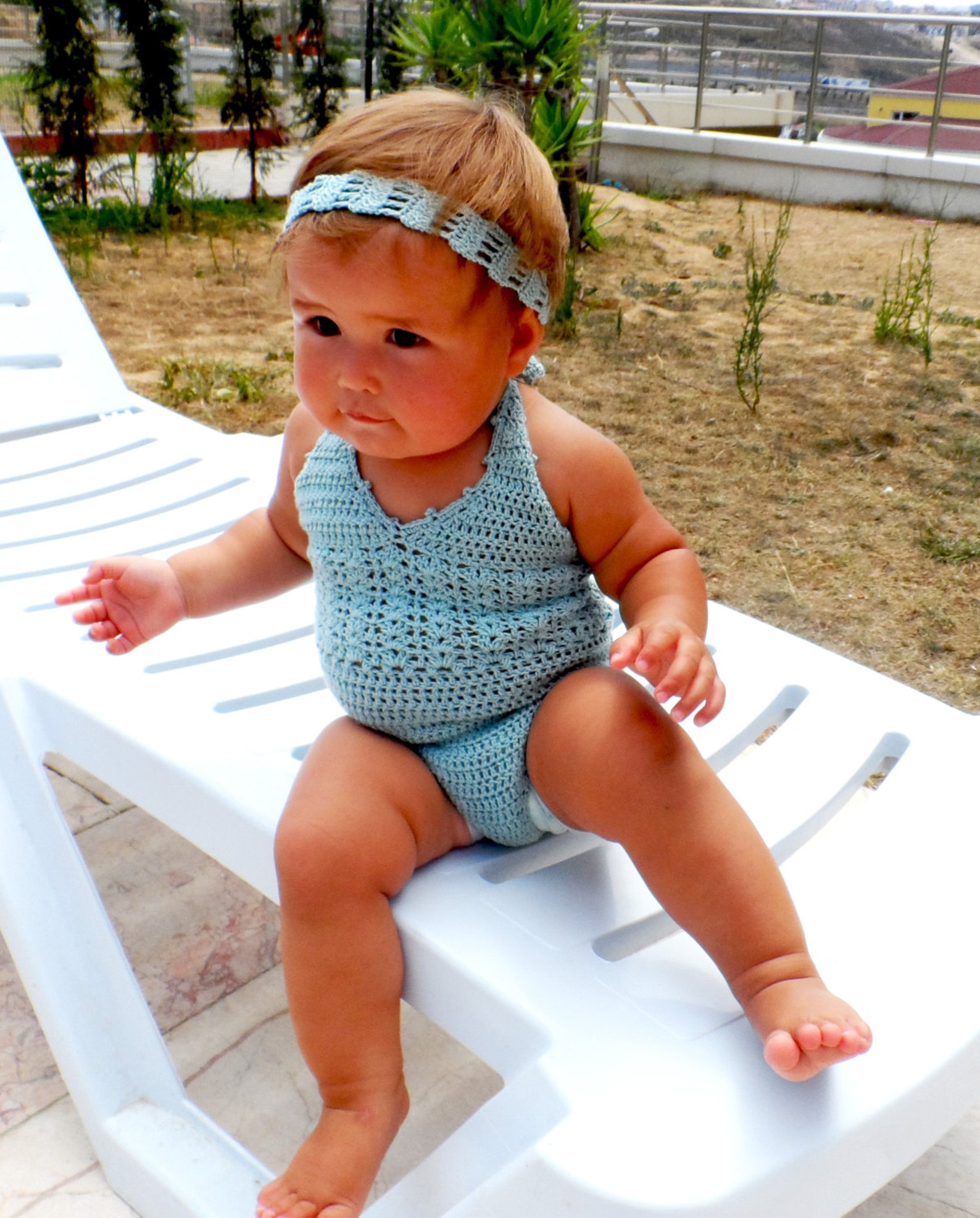 Baby girl swimsuit. Crochet girl swimsuit. Crochet baby Etsy