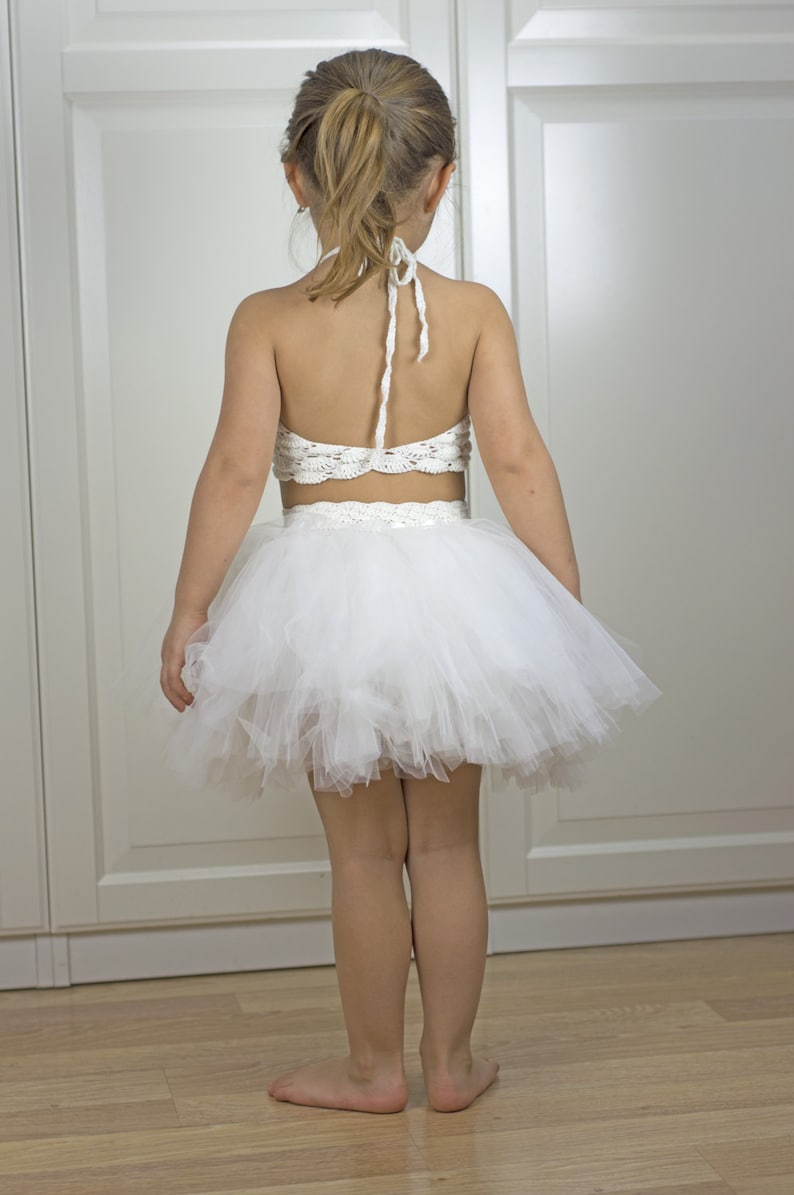 INDIE Crochet Lace Crop Top and Tutu Skirt Set image 3