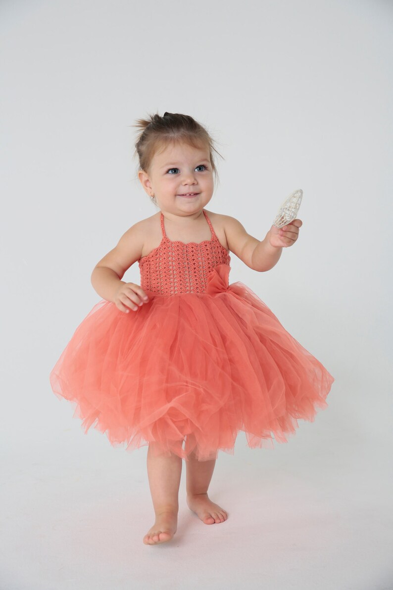Baby Girl Tutu Dress. Baby Flower Girl Tulle Dress with Lace Etsy