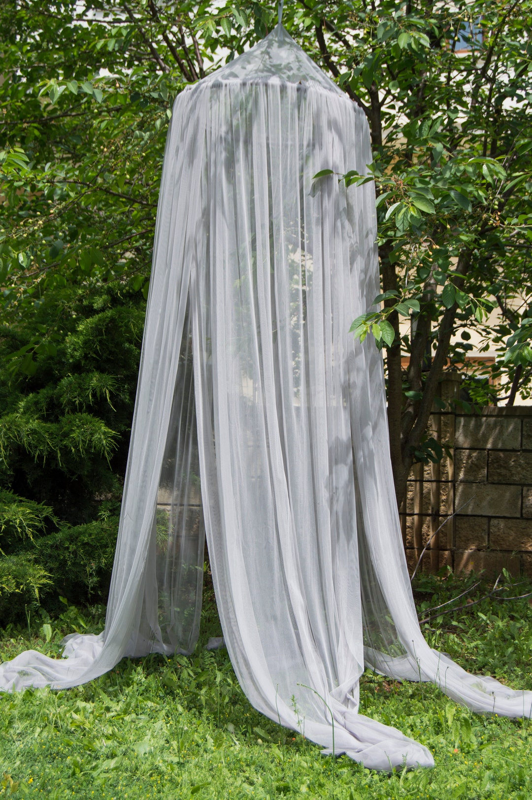 Light GRAY Baldachin Tulle Canopy Crib Bed Mesh Canopy - Etsy