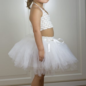 INDIE Crochet Lace Crop Top and Tutu Skirt Set image 4