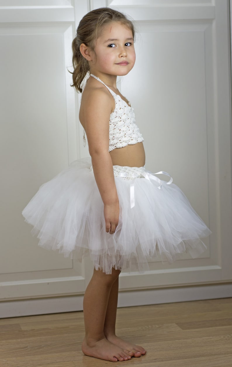 INDIE Crochet Lace Crop Top and Tutu Skirt Set image 4