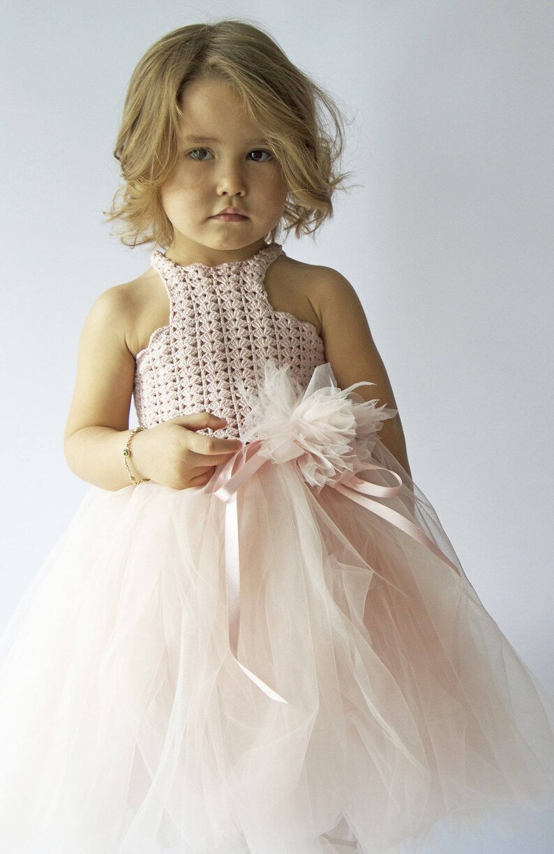 Baby Girl Tutu Dress. Baby Flower Girl Tulle Dress with Lace Etsy