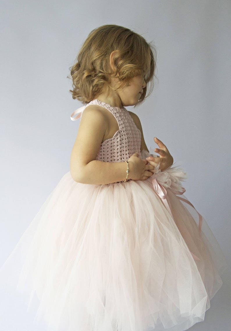 Baby Girl Tutu Dress. Baby Flower Girl Tulle Dress with Lace Etsy