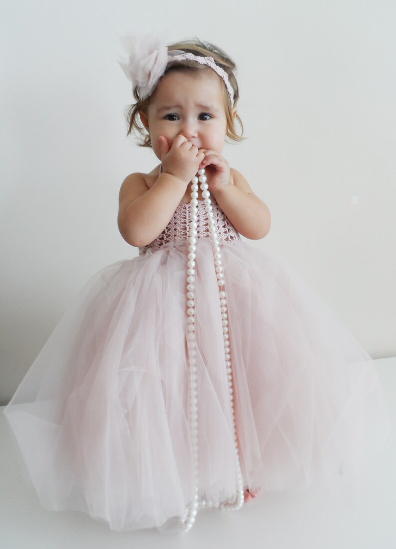 Ankle Length Baby Girl Tutu Dress. Baby Flower Girl Tulle Etsy