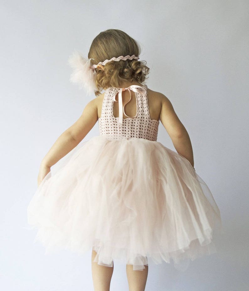 Baby Girl Tutu Dress. Baby Flower Girl Tulle Dress with Lace Etsy