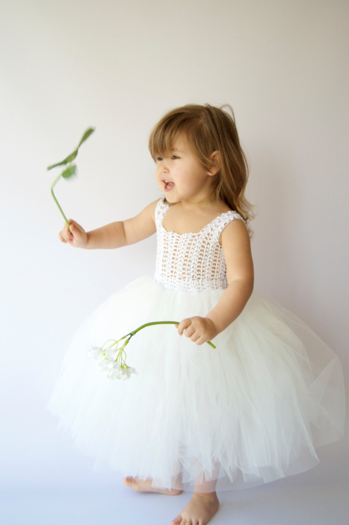 Ankle Length Baby Girl Tutu Dress. Flower Girl Tulle Dress Etsy