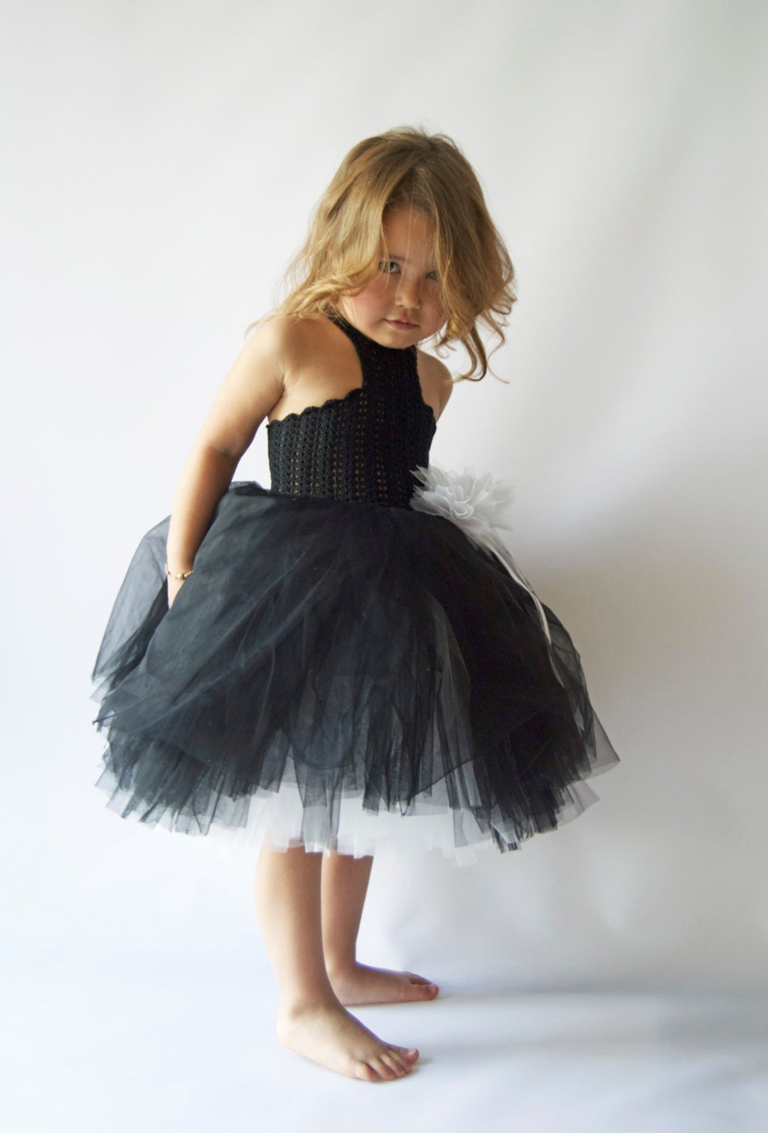 Double Layered Puffy Tutu Dress. Flower Girl Tulle Dress With - Etsy