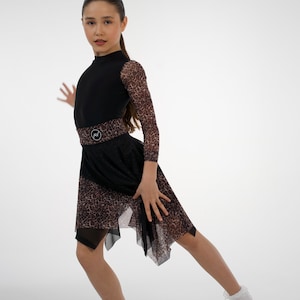 LEO Girl Kids Latin Dance Skirt Ballroom Tango Cha-Cha Samba Practice Dancewear. Dance Sport Skirt. Dance practice skirt