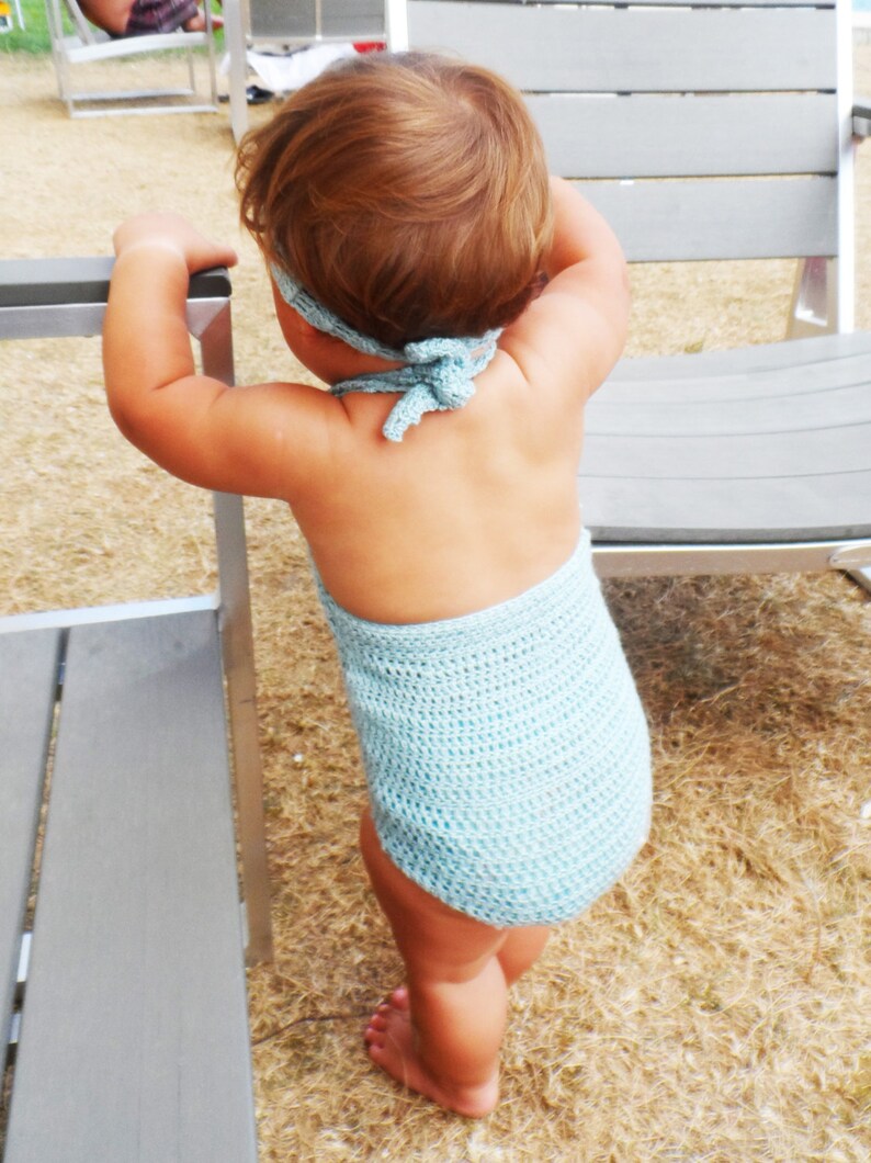 Baby girl swimsuit. Crochet girl swimsuit. Crochet baby Etsy