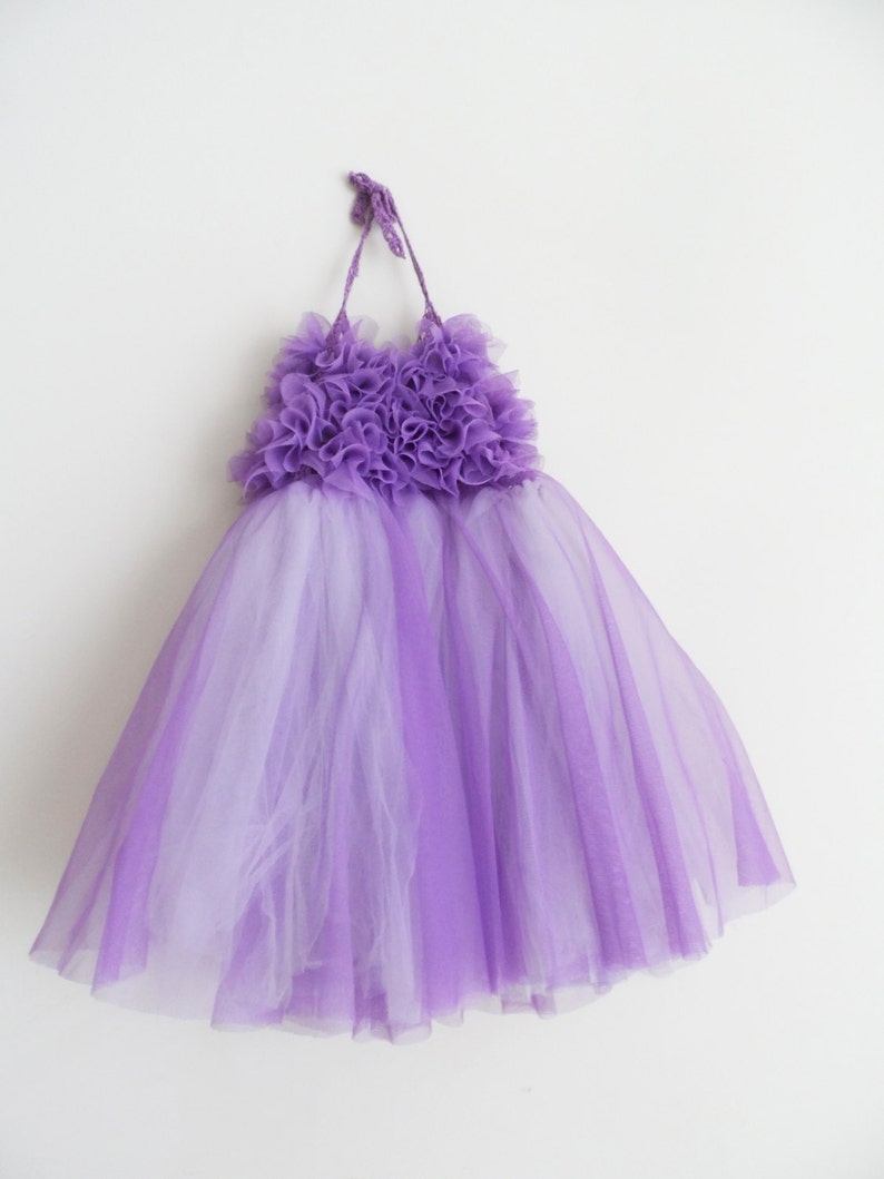 Flower Girl Tulle Dress. A Line Tulle Tutu Dress With Frill - Etsy