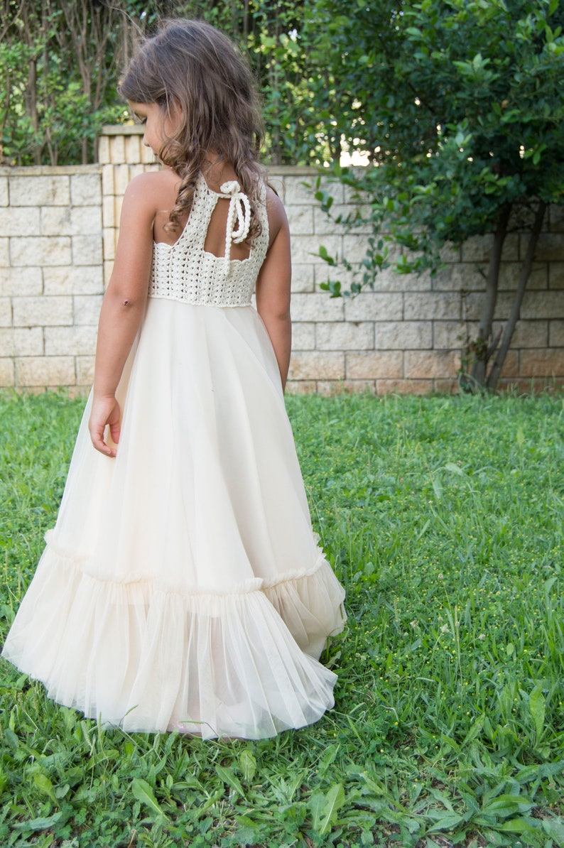 BLUSH PINK Boho Flower Girl Dress. Flowergirl Maxi Dress With Etsy