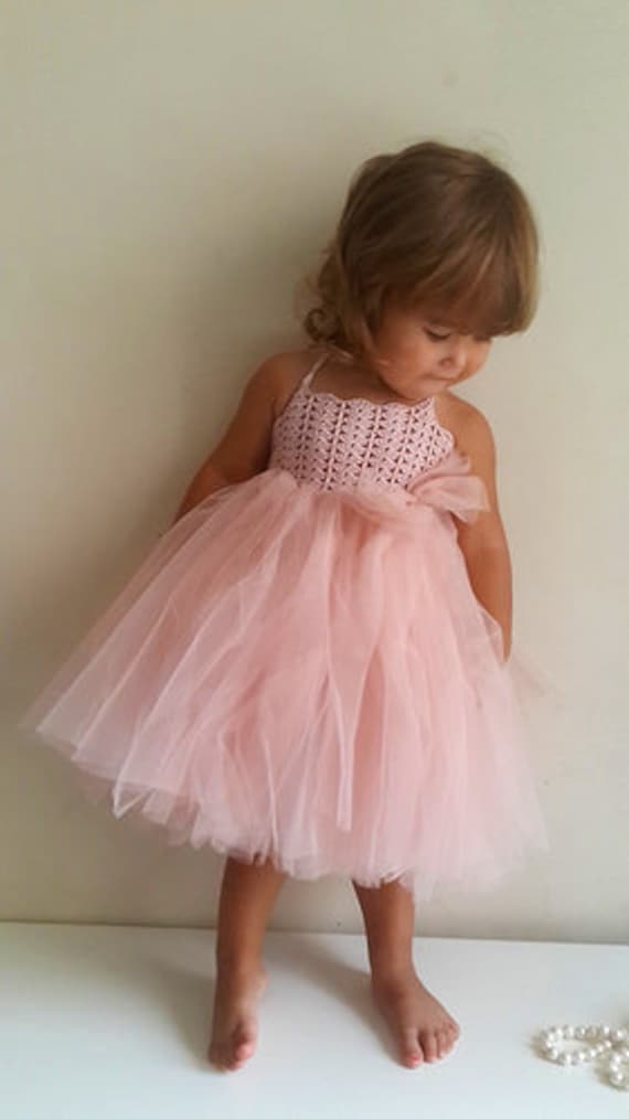 Baby Girl Tutu Dress. Baby Flower Girl Tulle Dress with Lace Etsy