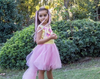 My Little Pony Fluttershy Inspired Tutu Dress. Halloween Fluttershy costume. My little Pony birthday party outfit