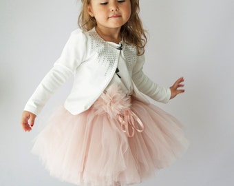 LOLA Tulle Petal Skirt. Ballerine-inspired ruffly tulle skirt with stretch waistband