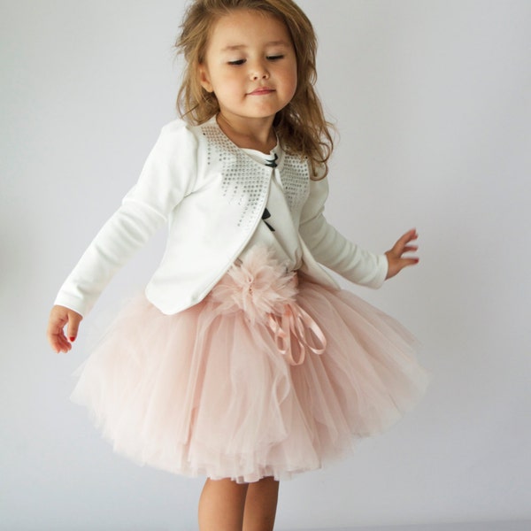 LOLA Tulle Jupe Pétale . Jupe en tulle à volants inspirée de la ballerine avec ceinture extensible