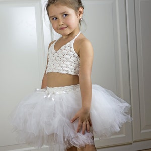 INDIE Crochet Lace Crop Top and Tutu Skirt Set image 5
