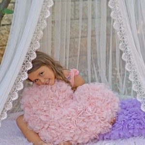 Pale Peachy Pink CANOPY | BALDACHIN with Lace Trim |  Play Canopy | Crib Canopy | Kids canopy | Nursery canopy| Bed canopy| Play room canopy